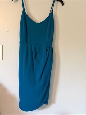 Women's Teal Dress with Spaghetti Straps